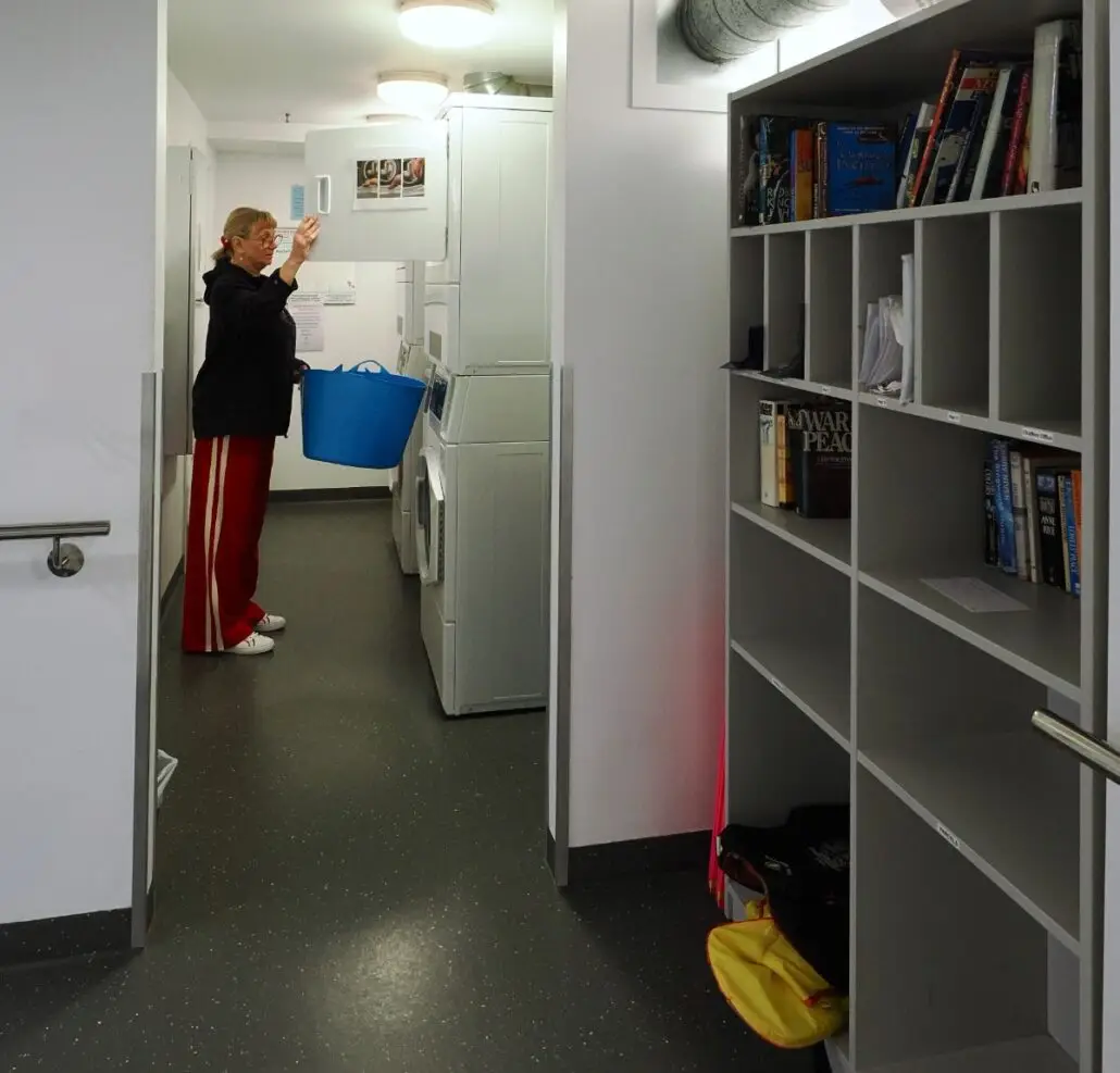 The marina laundry and drying room