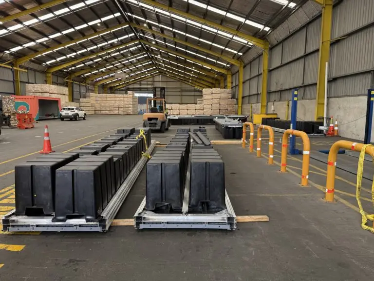 Pier A replacement: Pontoon floats in workshop, 16 October 2024