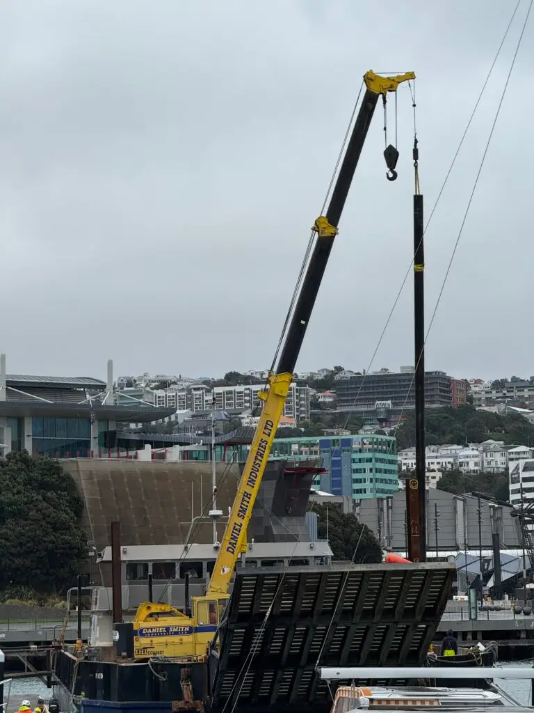Pier B replacement: Crane lifting operation, 9 June 2025