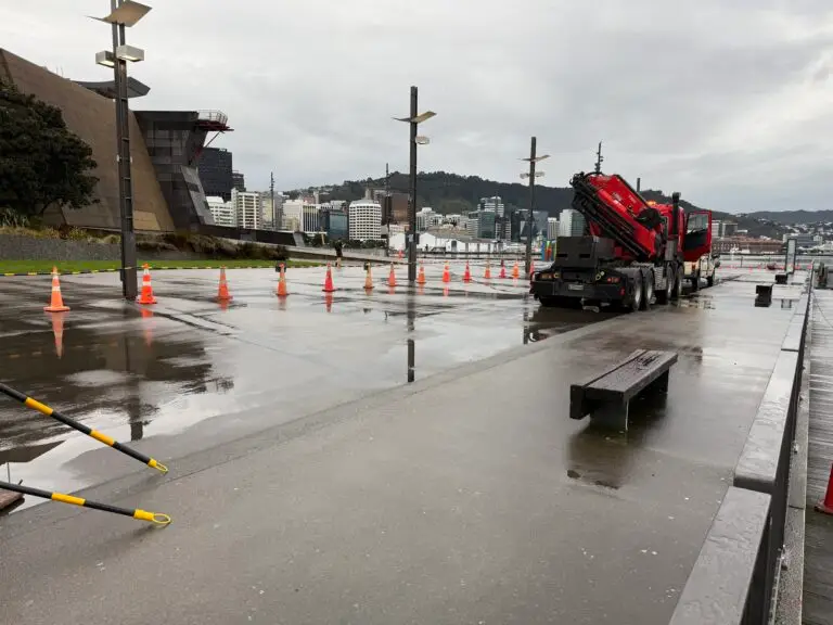 Pier B replacement: Truck crane on quayside, 27 June 2025